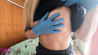 doctor at home will treat you very well with their latex gloves roleplay fantasy