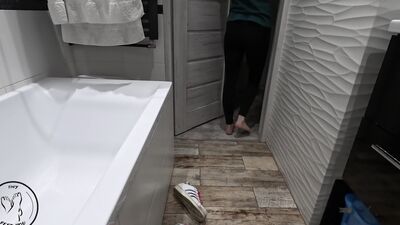 Stepbrother Cock in my DIRTY Workout Sock and cum on leggins