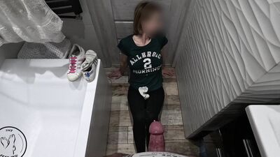 Stepbrother Cock in my DIRTY Workout Sock and cum on leggins