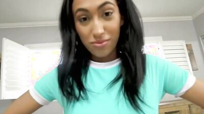 blowjob teen caught stealing rides her stepbro