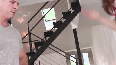 blowjob hot teen stepdaughter seduces stepdad during family massage
