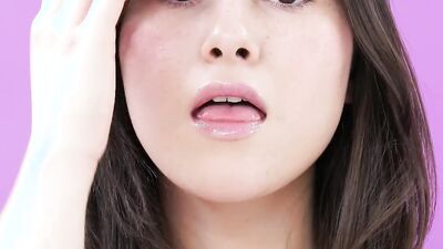 Pretty Brunette Teen cums unexpectedly at casting