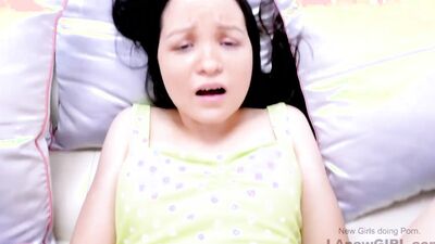 Petite Brunette Teen fucked, swallows cum at photoshoot