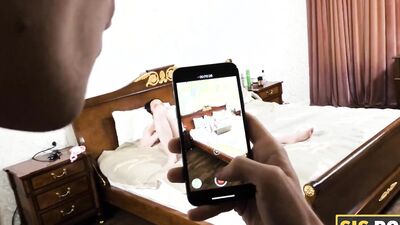 SISPORN. Stepbrother caught his cute Russian stepsister playing with pussy