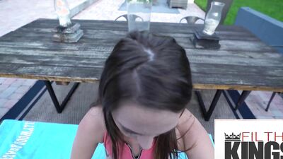 FilthyPov - I Had To Sush My Stepsister While I Was Pounding Her Pussy Outdoors