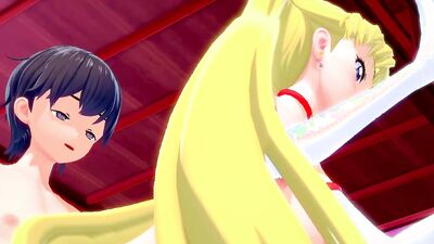 Horny Student Sailor Moon Passionately Sucks Dick l 3D SFM hentai uncensored