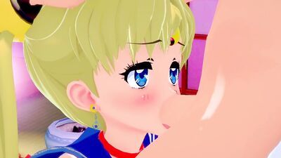 Horny Student Sailor Moon Passionately Sucks Dick l 3D SFM hentai uncensored