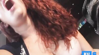 Student blackmails teacher into fucking her ass with a dildo