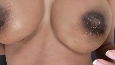 Lactation Fantasy - Dulce Maria pumping & spraying milk