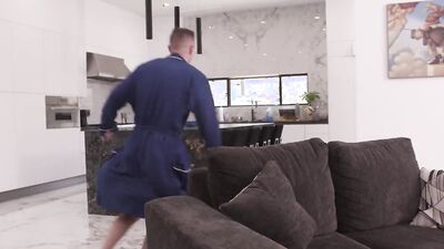 Skinny Blonde Step Sis Sky Pierce Helps Stepbrother Alex Mack With A Blowjob For His Raging Boner