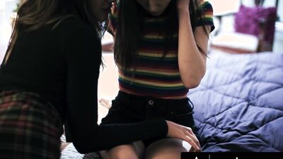 Obsessed Babe Wants Rough Sex With Stepsister's Girlfriend In Exchange For Keeping Her Secret