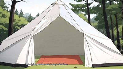 Tomboy Sex in forest HENTAI Game Ep.2 hot footjob in the tent !