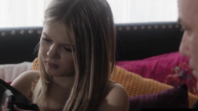 ADULT TIME - Innocent Teen Coco Lovelock Takes Off Chastity Belt For First Time Fuck With Stepdaddy