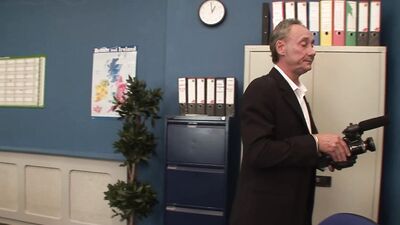 The black secretary is fond of interracial group sex with her bosses at the office