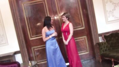 By ringing the bell the brunette and blonde announce that they crave anal group sex