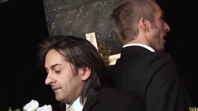 Stacey Saran officiated a double wedding before having group sex