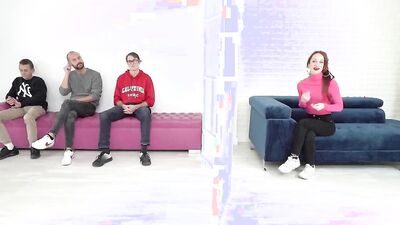 Hot and dirty redhead Betty Loop makes group sex blind date!!
