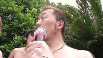 Pool party ends with group sex