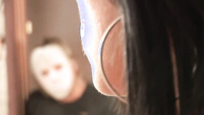 kinky gangbang group sex masked orgy - lesbian and fucking