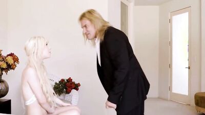 DADDY4K. Cunning man seduces cute bride before wedding ceremony