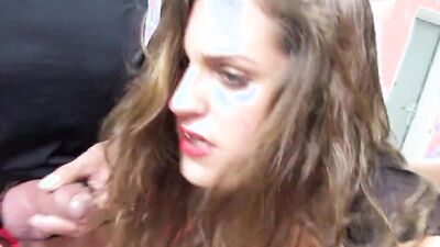 No Condom Backstage Group Sex for 2 German Girls at a Concert