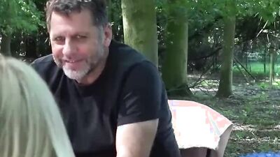 picnic turns into slutty group sex for dad and his girl