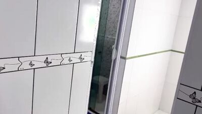 My neighbor asks me to use my bathroom and I risked masturbating