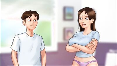 Summertime Saga #66 - Busty Girl Playing With Her Tight Pussy