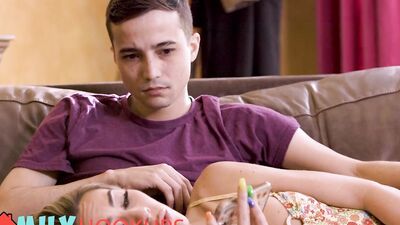 FAMILY HOOK UPS - Blonde Hottie MacKenzie Mace Can't Get Enough Of Her Future Stepbrother's Dick