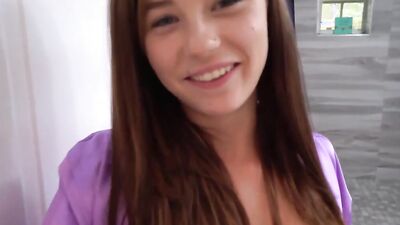 Stepdaughter Carolina Sweets Seduces Me in the Bathroom - MyPervyFamily