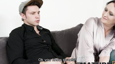 MATURE4K. Old woman of the house rocks out with her own stepson