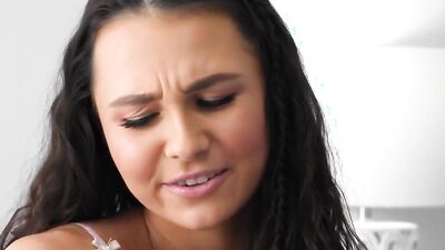 Pervert MILF Masturbates While Watching Her Son-In-Law Destroying Her Stepdaughter's Pussy (McKenzie Lee)