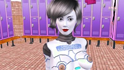 An Animated 3D Cartoon Porn Video - A Sexbot Robot Girl Giving Sexy poses then Riding a mans dick in Reverse Cowgirl Position.