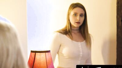 OUT OF THE FAMILY - Sleepover Gets Naughty Between Two Hot Teens And Sexy Stepmom Christie Stevens