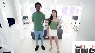 FilthyTaboo - Hungry For Cock Brunette Stepsister Rides My Dick Hard