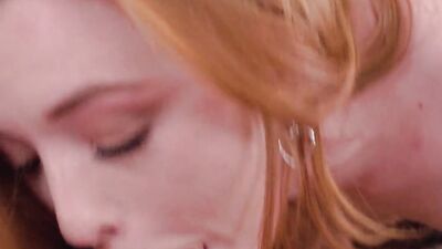 Petite Redheaded Stepsis Madi Collins Convinces Stepbrother to Feel Her Super Wet Pussy