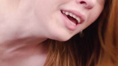 Petite Redheaded Stepsis Madi Collins Convinces Stepbrother to Feel Her Super Wet Pussy