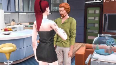 Stepfather fucks and cum on rebellious stepdaughter - sims 4 - 3D animation