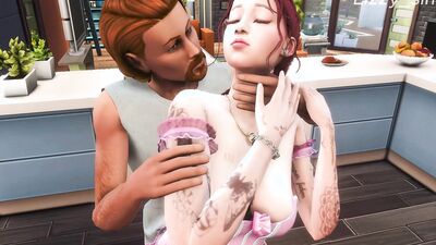 Stepfather fucks and cum on rebellious stepdaughter - sims 4 - 3D animation