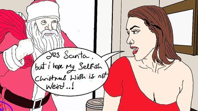 Stepmom collude with Santa, got me trapped under dad's car just to make her Christmas wish which was to fuck my dick come true