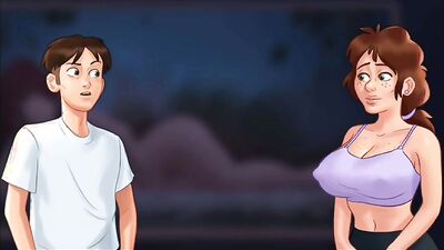 Summertime Saga #94 - Pervert Dude Breeding Landlady's Girl friend So Hard
