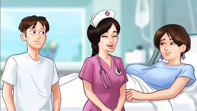 Summertime Saga #91 - nurse sucking naked patients dick