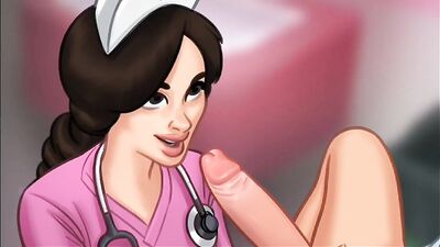 Summertime Saga #91 - nurse sucking naked patients dick