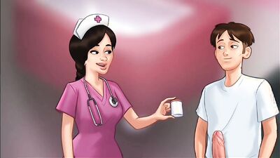 Summertime Saga #91 - nurse sucking naked patients dick