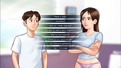 Summertime Saga #76 - Fingering His Landlady in The Bathroom While Girlfriend is Next Room