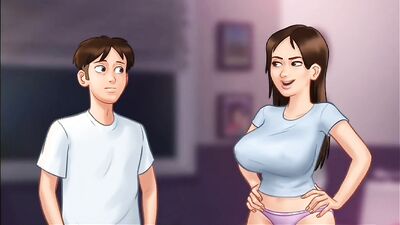 Summertime Saga #76 - Fingering His Landlady in The Bathroom While Girlfriend is Next Room