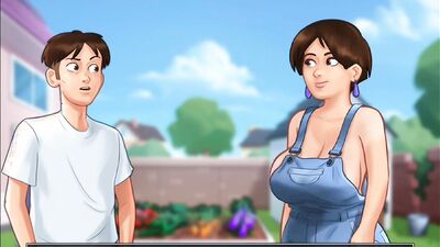 Summertime Saga #72 - Two Big Tits Mature MILFS in the House