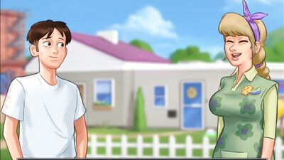 Summertime Saga #72 - Two Big Tits Mature MILFS in the House