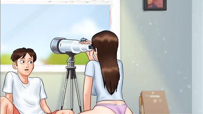 Summertime Saga #45 - He CAUGHT His Busty Roommate Masturbating