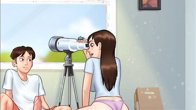 Summertime Saga #45 - He CAUGHT His Busty Roommate Masturbating
